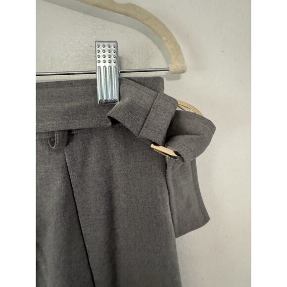 NWOT Halogen Faux Wrap Gray Belted Midi Skirt Women’s Size Medium - Picture 3 of 7